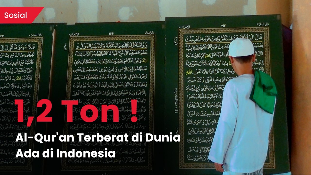 Pondok Pesantren di Bogor Menyimpan Al-Qu'ran Raksasa dari Pelepah Pisang dan Lempengan Baja