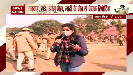 Farmer Protest: लाल किले पर पुलिस ने किया लाठीचार्ज, भाग खड़े हुए आंदोलनकारी
