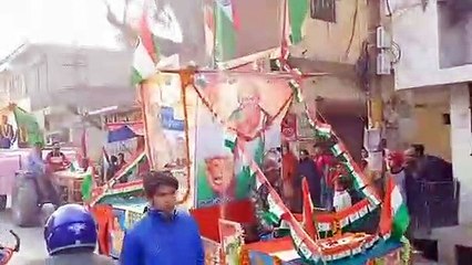 नगर में बहुत ही धूमधाम तरीके से निकाली गई तिरंगा यात्रा