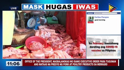 #LagingHanda | Office of the President, nagbalangkas ng isang EO para tugunan ang mataas na presyo ng pork at poultry products sa merkado