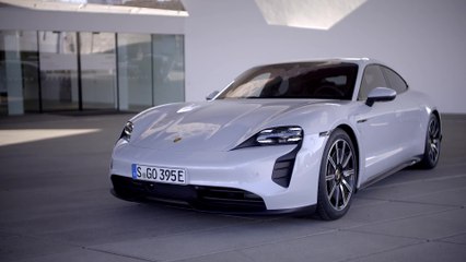 The new Porsche Taycan Design in Ice Grey Metallic