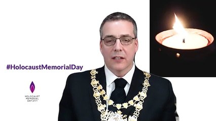 Mayor of Warwick Cllr Terry Morris reads 'The Butterfly' to mark Holocaust Memorial Day 2021