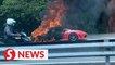Red hot Ferrari up in flames near Butterworth