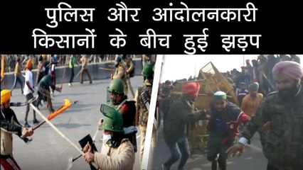 Kisano or delhi police ke bich muthbedh