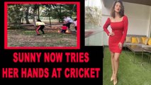 After football, Sunny Leone now tries her hands at cricket