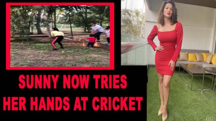 After football, Sunny Leone now tries her hands at cricket