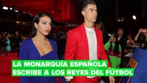Cristiano Ronaldo y Georgina Rodríguez reciben una felicitación navideña de parte de la monarquía española