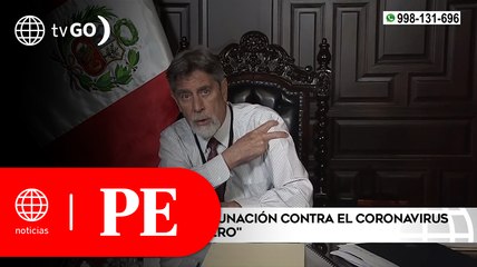 Francisco Sagasti dijo que pondrá el hombro por el país y se colocará la vacuna | Primera Edición