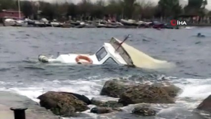 Marmara Körfezi'nde Lodos balıkçı teknesini batırdı