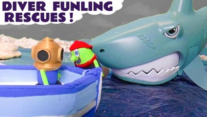 Shark Fun Adventure with a Diver Funling Rescue from the Funny Funlings in this Family Friendly Full Episode English Toy Story Video for Kids from Kid Friendly Family Channel Toy Trains 4U