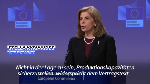 EU besteht in Vakzin-Streit mit Astrazeneca auf Einhaltung des Vertrages