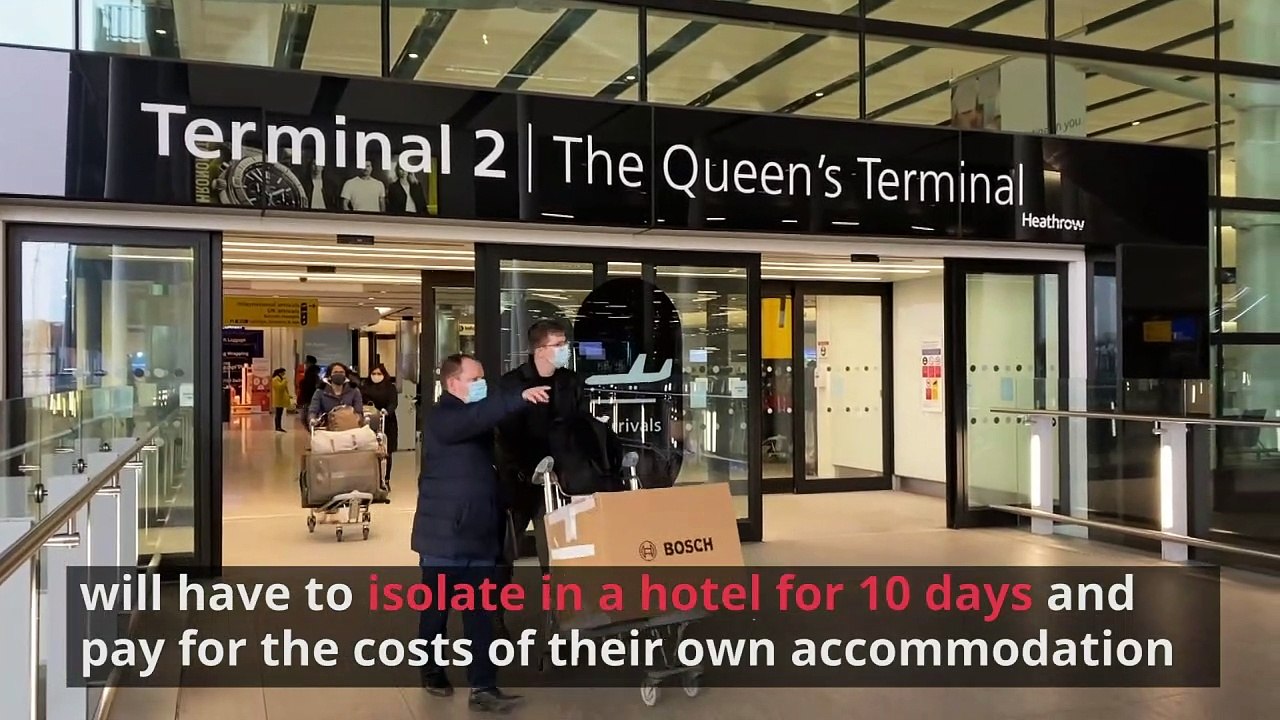 Quarantine Hotels Introduced for ‘Red List’ Arrivals to UK