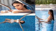 Mouni Roy ने Swimming Pool में White Bikini पहन दिखाई कातिलाना अंदाज | Boldsky