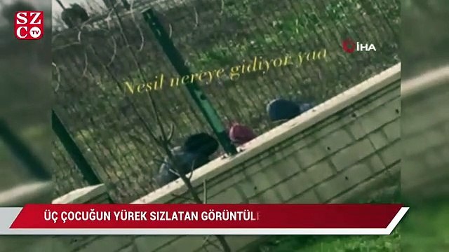 3 çocuğun yürek sızlatan görüntüleri