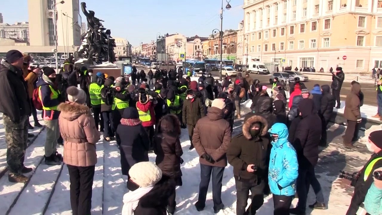 Oppositionsproteste in Russland: Hunderte Festnahmen im Fernen Osten