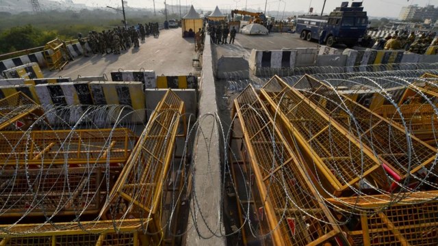 Ghazipur Border: Heavy Security near farmers protest site