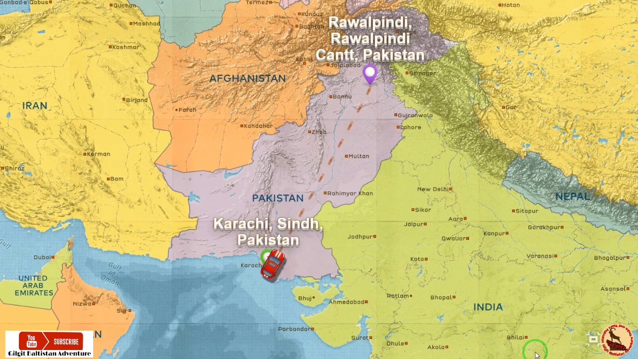 Gilgit Baltistan roads map for tourist with directions  | gilgit baltistan map with districts  | 2021