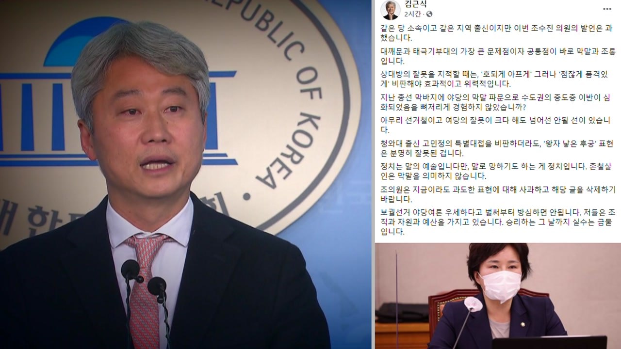 김근식 "조수진 '후궁' 발언 과해...넘어서 안 될 선" / YTN