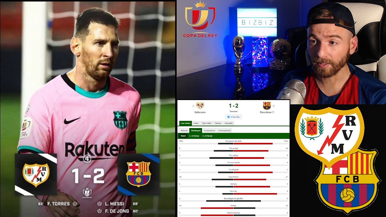 BARCA VS RAYO VALLECANO 2-1 !! POURQUOI LE BARCA CE FAIT PEUT COMME SA !? MESSI BUTEUR !