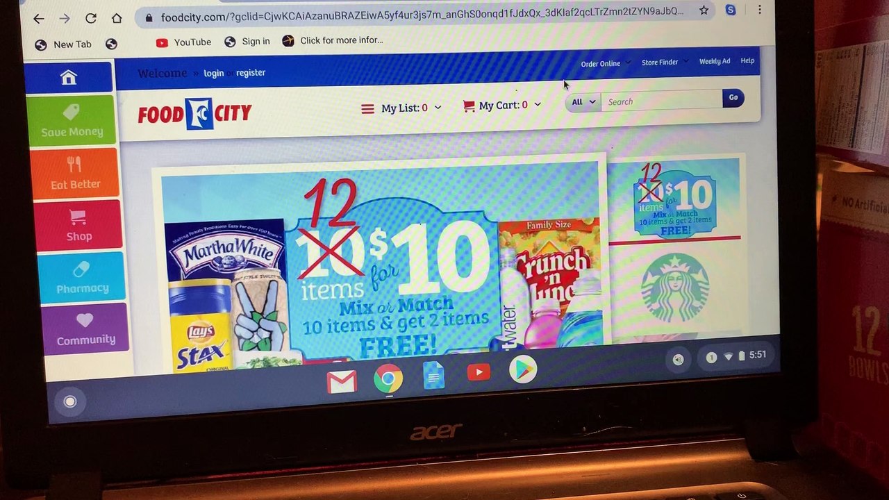How to navigate Food City Website by B&D Product & Food Review