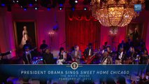 Barack Obama Sings -Sweet Home Chicago-