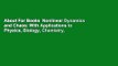 About For Books  Nonlinear Dynamics and Chaos: With Applications to Physics, Biology, Chemistry,