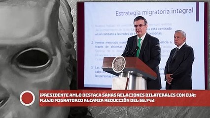 AMLO destaca sanas relaciones bilaterales con EUA; flujo migratorio alcanza reducción del 58.7%!