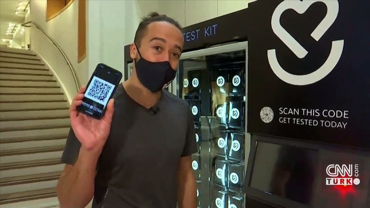 Koronavirüs testi satan makine