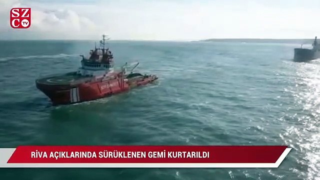 Riva açıklarında sürüklenen gemi kurtarıldı