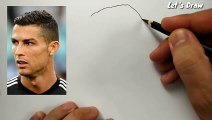 ASMR drawing cristiano ronaldo  , CR7 , how to draw Ronaldo?
