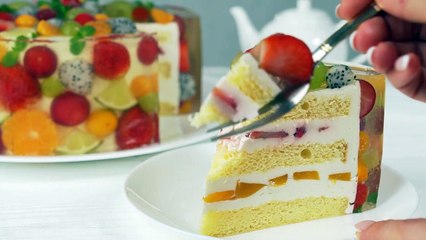 Then delight! Unusually beautiful Cake with fruits! Cooking with Oksana Pashko