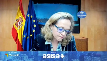 Nadia Calviño cree que los datos del paro "son positivos"