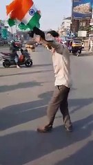 Flag seller on Republic Day