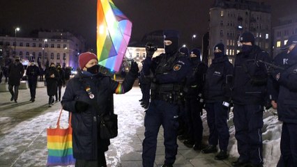 Demo gegen Abtreibungsgesetz in Polen