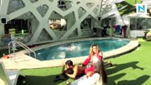 Rubina Dilaik slips and falls into the pool,  Aly jumps to save her