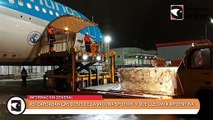 Así cargaban las dosis de la vacuna Sputnik-V que llegan a Argentina