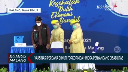 Download Video: Vaksinasi Perdana di Kota Malang, Diikuti Forkopimda, Penyandang Disabilitas, Hingga Influencer