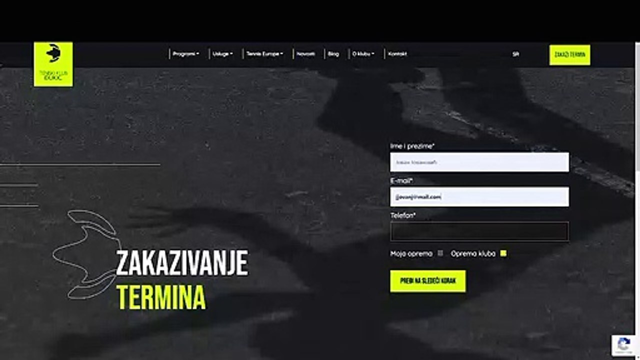 Zakazivanje termina na novom sajtu TK Đukić
