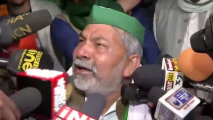 Watch: Rakesh Tikait breaks down at Ghazipur border