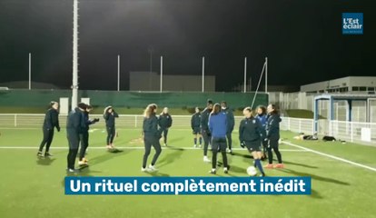 Entraînement au saut du lit avec les féminines de l’Estac