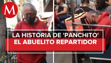 _Don Panchito_ de 74 años reparte comida a pie