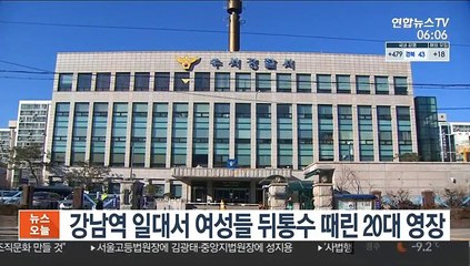 강남역 일대서 여성들 뒤통수 때린 20대 영장