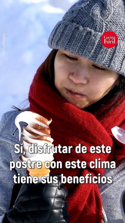 ¿Comer helado en invierno? ¡Es posible y además tiene beneficios!