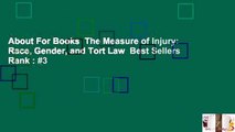 About For Books  The Measure of Injury: Race, Gender, and Tort Law  Best Sellers Rank : #3