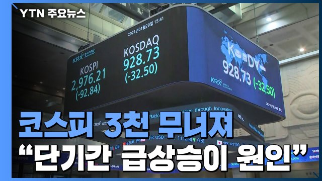 코스피 3천선 붕괴... 실물 경기 비해 최근 급상승 / YTN