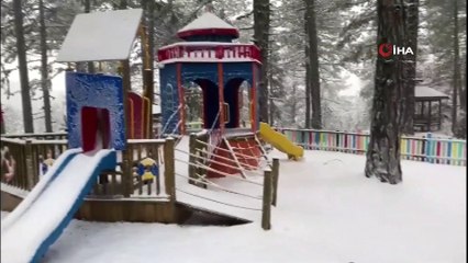 Aydın'ın Uludağ'ı Beyaz Örtü İle Kaplandı