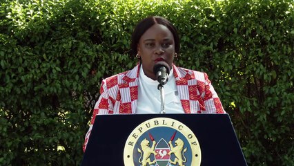 Kanze Dena Addressing The  Nation In Sagana State Lodge.