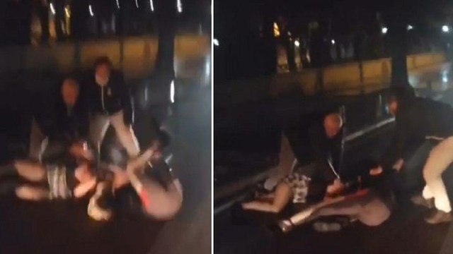 Trans birey ile genç kadın, saç saça baş başa kavga etti