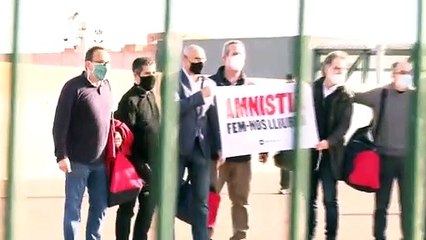 La sortida dels presos polítics de la presó dels Lledoners