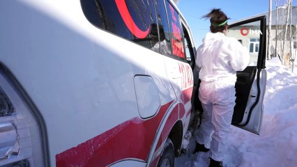 -	Sağlık ekipleri Süphan Teyze için karlı dağları aştı